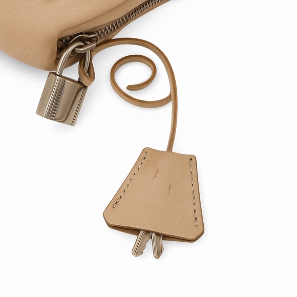 Prada Tan Leather Satchel with Iconic Logo and Structured Design - Picture 6 of 16